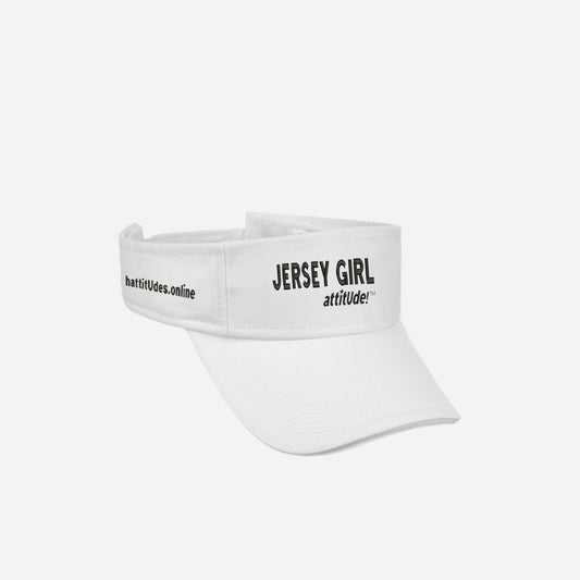 JERSEY GIRL WHITE VISOR